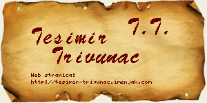 Tešimir Trivunac vizit kartica